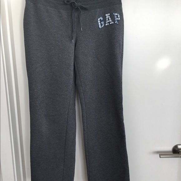 Gap Gray Joggers Stretch Pants  Wide leg Pants Small $ 30. Drawstring - Picture 1 of 8